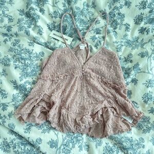 UO pink lace babydoll tank size S